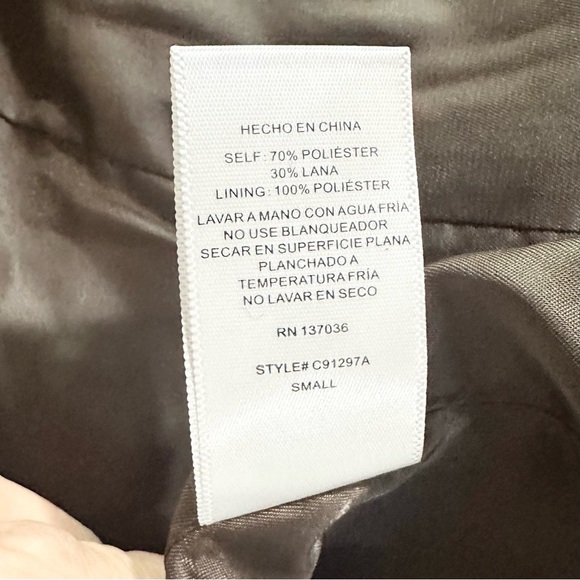 Paper Crane Brown Wool Blend Twill Double Breasted Blazer Jacket Size Small NWT - Picture 6 of 7